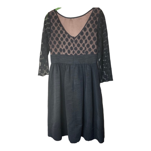 LBD by ElizaJ Dress with Polka dots Sheer Arms Size 6 - Picture 6 of 11